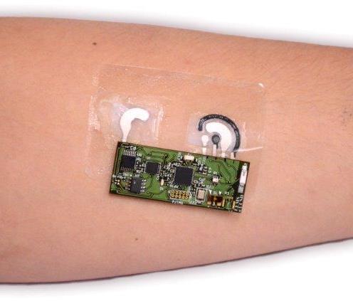 Detecting blood alcohol content with an electronic skin patch image