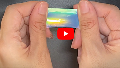 Gorgeous rainbow-colored, stretchy film for distinguishing sugars (video) image